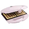 Image de Bestron Gaufrier pour Gaufres de Bruxelles, Gaufrier avec Revêtement Anti-Adhésif, Design Rétro, 700 Watts, Couleur: Rose en occasion ou reconditionné