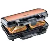 Image de Bestron appareil croque monsieur, appareils à sandwich antiadhésif pour deux sandwichs, avec réglage automatique de la température & indicateur de disponibilité Copper Collection, Couleur: Cuivre en occasion ou reconditionné