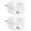 Image de SMART-PLUG20 - Prise intelligente Wi-Fi avec moniteur de consommation d'énergie, 16A, 3680W, pack de 2, blanc