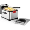 Image de Princess Friteuse, 3 L, 3200 W, Zone Froide, Filtre à Huile de Sécurité | Thermostat réglable 190 °C, Cuve amovible en acier inoxydable, Pièces compatibles lave-vaisselle, 01.183001.01.050 en occasion ou reconditionné
