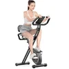 Image de Vélo d'appartement Pliable Dossier BIGZZIA, 8 Niveaux de Résistance Magnétique, LCD écran, ergonomiques, Charge max 110 Kg, Noir