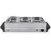 Image de Tristar Chauffe-Plats Buffet en Acier Inoxydable, 300 W, Thermostat Réglable, 4 Bacs avec Couvercle, Fonction Plaque Chauffante et Maintien au Chaud, Argenté, BP-6285 en occasion ou reconditionné