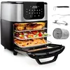 Image de Princess Mini-four et friteuse Deluxe - 11 L - 1800 W - Écran tactile numérique - 10 programmes préconfigurés - Panier, rôtissoire, 3 grilles Inclus - Acier inoxydable - 182075 en occasion ou reconditionné