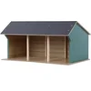 Image de Cabanon de ferme en bois Farming Toys Hangar Vert 45x38x27 cm 345146