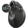 Image de Trust Voxx - Souris verticale - ergonomique - pour droitiers - optique - 9 boutons - sans fil - Bluetooth, 2.4 GHz - récepteur sans fil USB