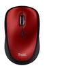 Image de Yvi+ - Souris - silencieuse - pour droitiers - optique - 4 boutons - sans fil - 2.4 GHz - récepteur sans fil USB - rouge
