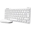 Image de Lyra - Ensemble clavier et souris - multi-appareil - compact - sans fil - USB, Bluetooth - AZERTY - Français - blanc