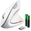 Image de Trust Verto Souris Verticale sans Fil Ergonomique 800-1600 DPI, Blanc en occasion ou reconditionné