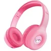 Image de Nouna - Ecouteurs avec micro - sur-oreille - Bluetooth - sans fil, filaire - jack 3,5mm - rose
