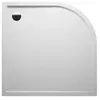 Image de Receveur de douche acrylique quadrant RIHO DAVOS 281 90x90x4,5 cm avec pieds et tablier-Sans siphon--