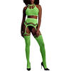 Image de Ensemble Bustier Dos nu et Porte-Jarretelles 2 Pièces Vert Fluo vert XS/XL