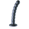 Image de Plug Beaded G-Spot M 16.5 x 2.5cm Gris