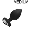 Image de Plug Bijou Anal Silicone Heart Noir 7 x 3.5 cm