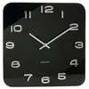 Image de - Horloge carrée vintage en verre 35 cm Noir