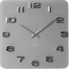 Image de - Horloge carrée vintage en verre gris 35 cm
