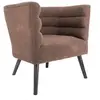 Image de - Fauteuil de salon design velours Explicit - Marron - Explicit