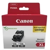 Image de PGI-550PGBK XL Twin pack - Pack de 2 - 15 ml - à rendement élevé - noir - original - boîte de suspension - réservoir d'encre - pour PIXMA iP8750,