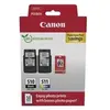 Image de Pack de 2 cartouches d'encre PG-510 Noir et CL-511 Cyan Magenta Jaune + 50 feuilles de papier photos