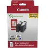 Image de PG-585/CL-586 Photo Value Pack - Pack de 2 - noir, couleur (cyan, magenta, jaune) - boîte de suspension - jeu de papier / cartouche d'encre - pour