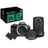 Image de Pack Fnac Darty Appareil photo hybride Canon EOS R100 Noir + RF-S 18-45mm f/4.5-6.3 IS STM + RF-S 55-210mm f/5-7.1 IS STM + 2eme batterie + chargeur