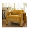 Image de Fauteuil 76x82x65 cm en tissu velours doré