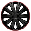 Image de enjoliveurs Giga 15 pouces ABS noir / rouge lot de 4