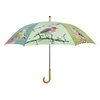 Image de Grand parapluie bois et métal toile polyester Oiseaux