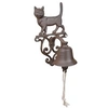 Image de - Cloche murale en fonte avec animal décoratif Chat