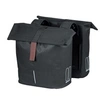 Image de sac à vélo double City 28-32 litres polyester noir