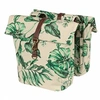 Image de Sacoche arriere velo double evergreen 28-38l beige avec courroie cuir fixation scratch sur porte bagage (28x16x35cm)