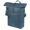 Image de Basil Brooklyn Sacoche de vélo individuelle pour Porte-Bagages, étanche, 17 l, avec Compartiment pour Ordinateur Portable, réfléchissante, en matériau recyclé, MIK Hooks, 32 x 14 x 40 cm, Bleue en occasion ou reconditionné