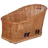 Image de Basil Pasja Mik L Panier de vélo pour Chien 38 l arrière en Osier tressé à la Main avec Plaque d'adaptation MIK verrouillable, Amovible, avec Coussin Lavable, idéal pour Les randonnées à vélo avec en occasion ou reconditionné