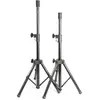 Image de LS02K - Petits Pieds d'Enceintes Réglables, Hauteur 66 à 115 cm - Noir