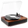 Image de RP162D - Platine vinyle rétro hifi avec Bluetooth et haut-parleurs - Marron Foncé