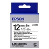 Image de LabelWorks LK-4WBW - Adhésif fort - noir sur blanc - Rouleau (1,2 cm x 9 m) 1 cassette(s) bande d'étiquettes - pour LabelWorks LW-1000, 300, 400,