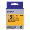 Image de LabelWorks LK-5YBP - Noir sur jaune - Rouleau (1,8 cm x 9 m) 1 cassette(s) bande d'étiquettes - pour LabelWorks LW-1000, 400, 600, 700, 900, K400,