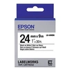 Image de LabelWorks LK-6WBN - Noir sur blanc - Rouleau (2,4 cm x 9 m) 1 cassette(s) bande d'étiquettes - pour LabelWorks LW-1000, LW-600, LW-700, LW-900,