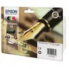 Image de 16 Multipack - Pack de 4 - noir, jaune, cyan, magenta - original - emballage coque avec alarme radioélectrique/ acoustique - cartouche d'encre - pour