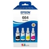 Image de EcoTank 664 - Pack de 4 - noir, magenta, cyan, jaune - original - réservoir d'encre - pour Epson L380, L395, L495; EcoTank ET-2650, L1455, L656;