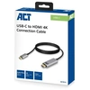 Image de Adaptateur USB-C vers DisplayPort - 4 K @ 60 Hz, Longueur du câble : 0,15 m, boîtier en Aluminium.