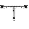 Image de - Kit de montage (attache-support, serre-joint, pied) - bras doubles réglables - pour 2 écrans LCD - aluminium, plastique, acier - Taille d'écran :
