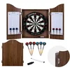 Image de Engelhart - 065016 - Cabinet de Fléchettes en Bois avec Cible en Sisal Professionnelle, 2 Sets de Flechettes 18 GR et Tableaux de Scores - Marron - Jeux Complet - Cible Officielle en occasion ou reconditionné
