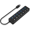 Image de Modèle du produit : Hub USB 3.1 - 7 ports avec interrupteurs (Noir)