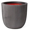 Image de Pot de fleur boule - EUROPE - GROOVE NL - 43 x 41 cm - Anthracite