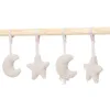 Image de Jollein Pendentifs Baby Gym   4 Jouets pour Bébé, 2 Lunes et 2 Étoiles, Peluche Douce, 100% Polyester, sans Baby Gym en occasion ou reconditionné