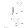 Image de Support TV pour plafond FPMA-C200BLACK 25,4 cm (10) - 101,6 cm (40) inclinable + pivotant, rotatif noir