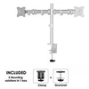Image de Neomounts NM-D135D - Kit de montage - pleine action - pour 2 écrans LCD - argent - Taille d'écran : 10"-27" - pinces montables, oeillet, montrable