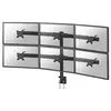 Image de Neomounts FPMA-D700D6 - Kit de montage - pleine action - pour 6 écrans LCD - noir - Taille d'écran : 19"-27" - pinces montables, montrable sur bureau