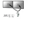 Image de Neomounts NM-D750D - Kit de montage - pleine action - pour 2 écrans LCD - blanc - Taille d'écran : 10"-32" - pinces montables, oeillet, montrable sur