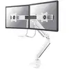 Image de Neomounts NM-D775DX - Kit de montage - pleine action - pour 2 écrans LCD - aluminium - blanc - Taille d'écran : 10"-32" - pinces montables, oeillet,